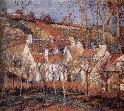 Camille Pissarro Red roof house oil